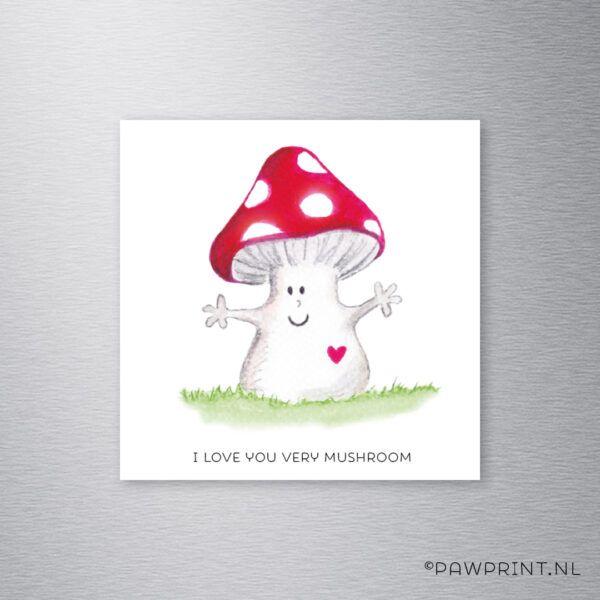 Koelkastmagneet Mushroom